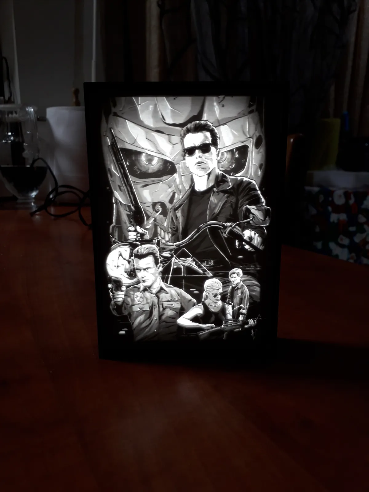 Terminator T-100 lithophane + lightbox