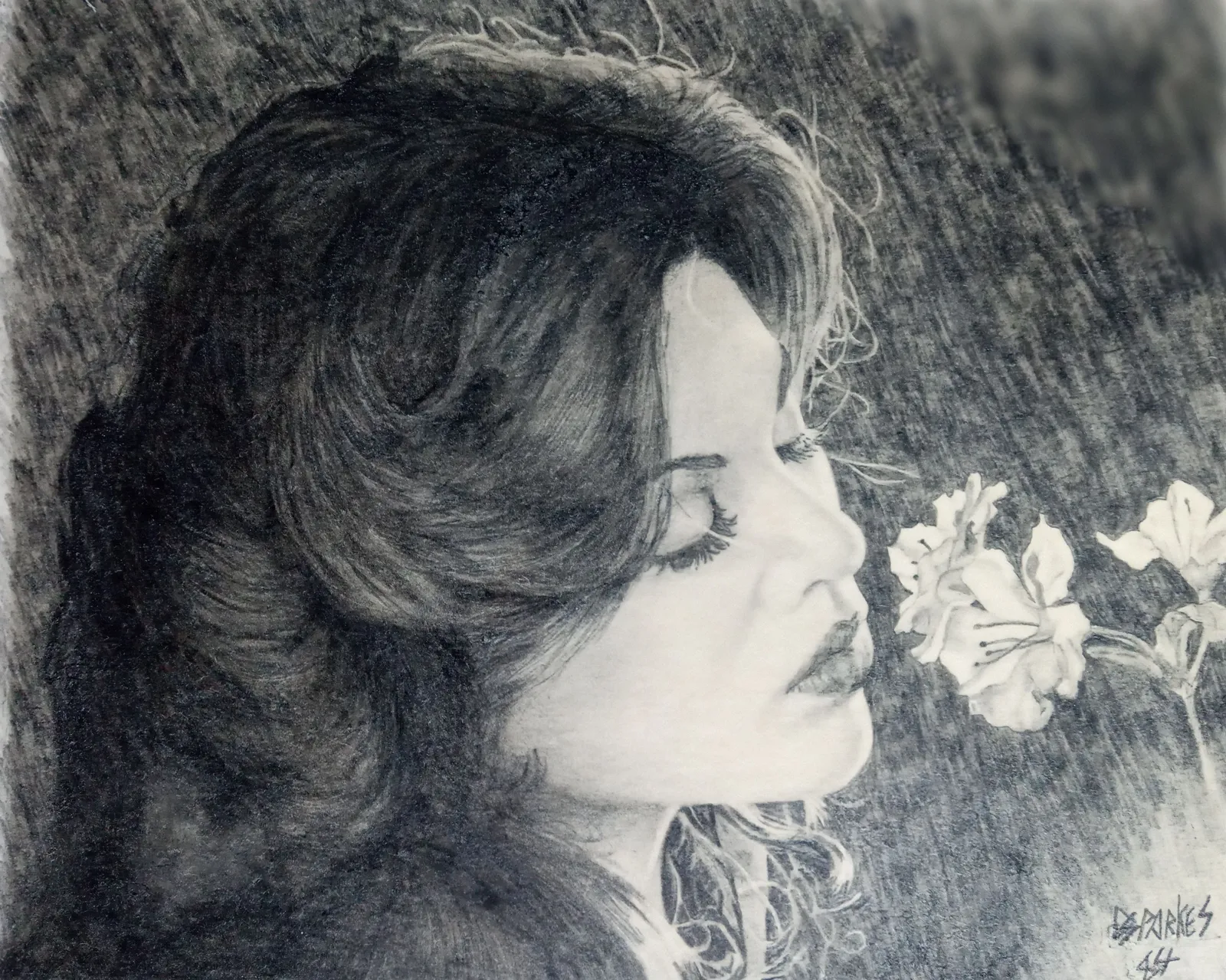 girl and flower