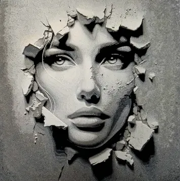 Face in the wall hueforge