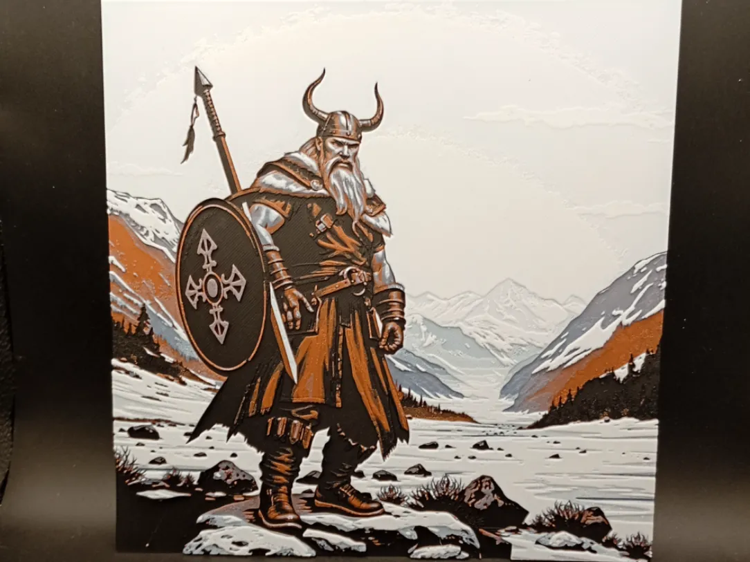 Viking Warrior hueforeg-filament painting viking