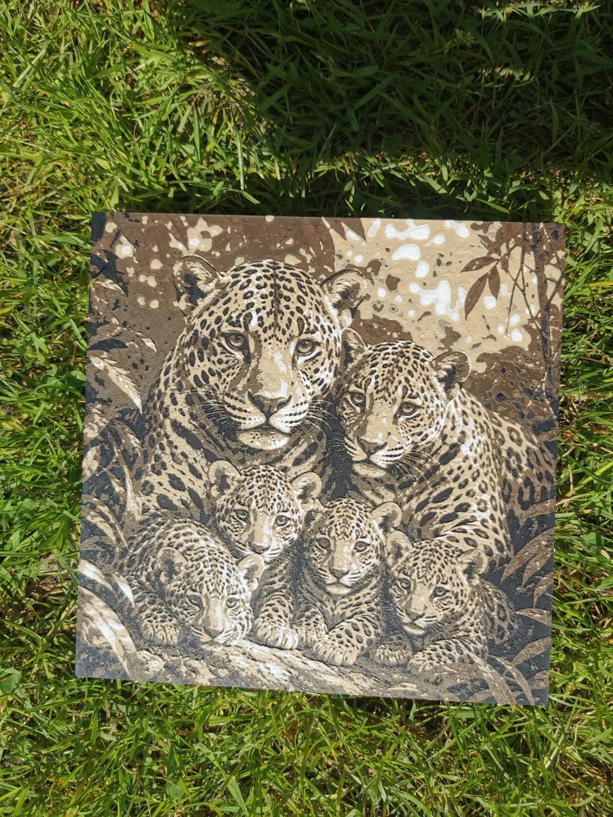 Jaguar Familie Hueforge Bild