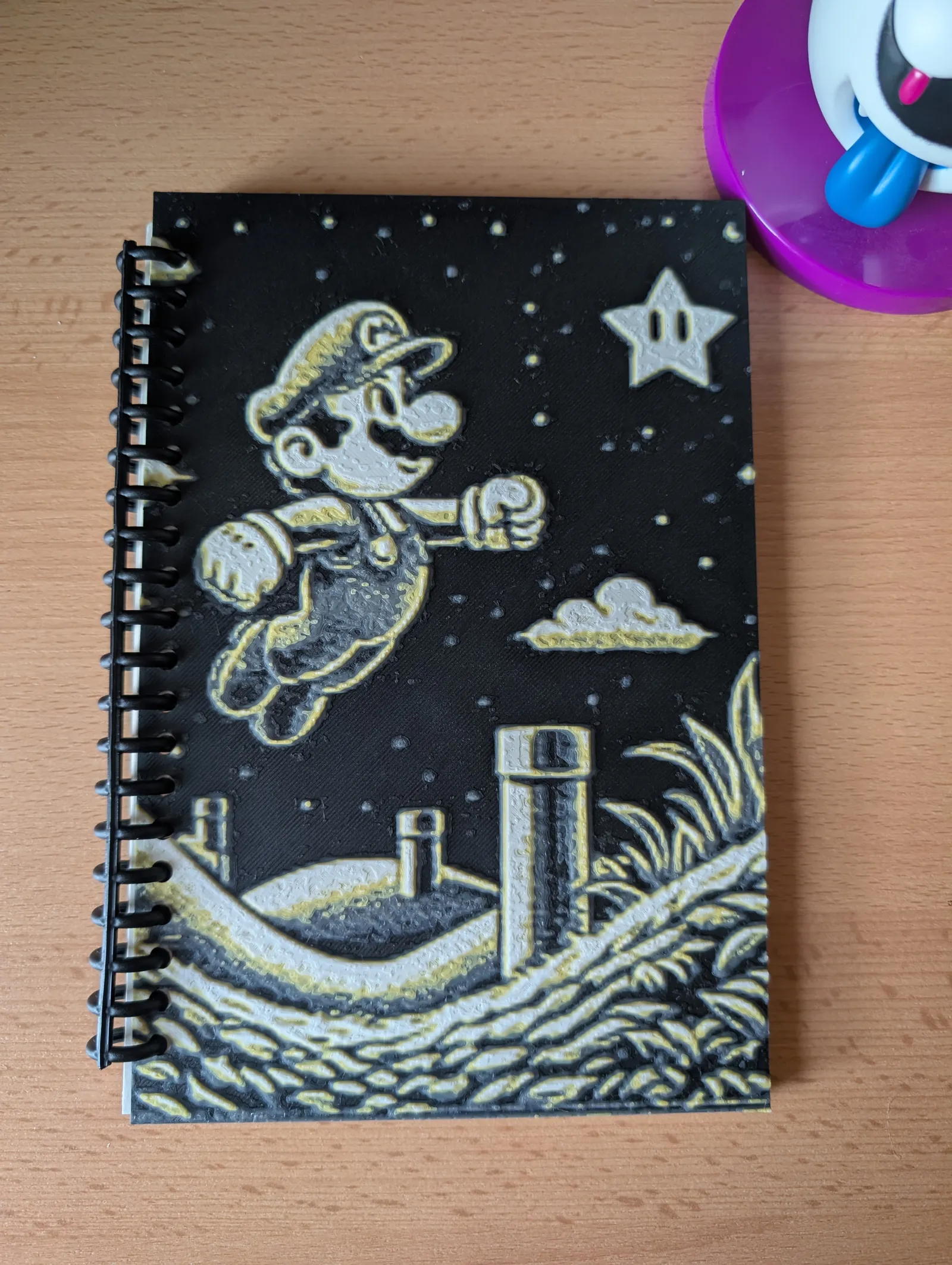 Mario Pixel Art Notebook Cover