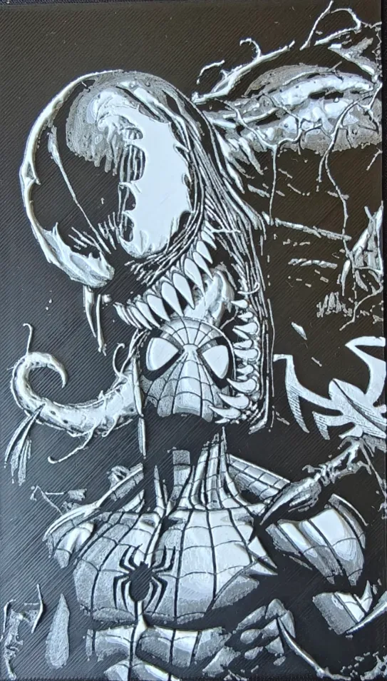 Hueforge Spiderman et Venom