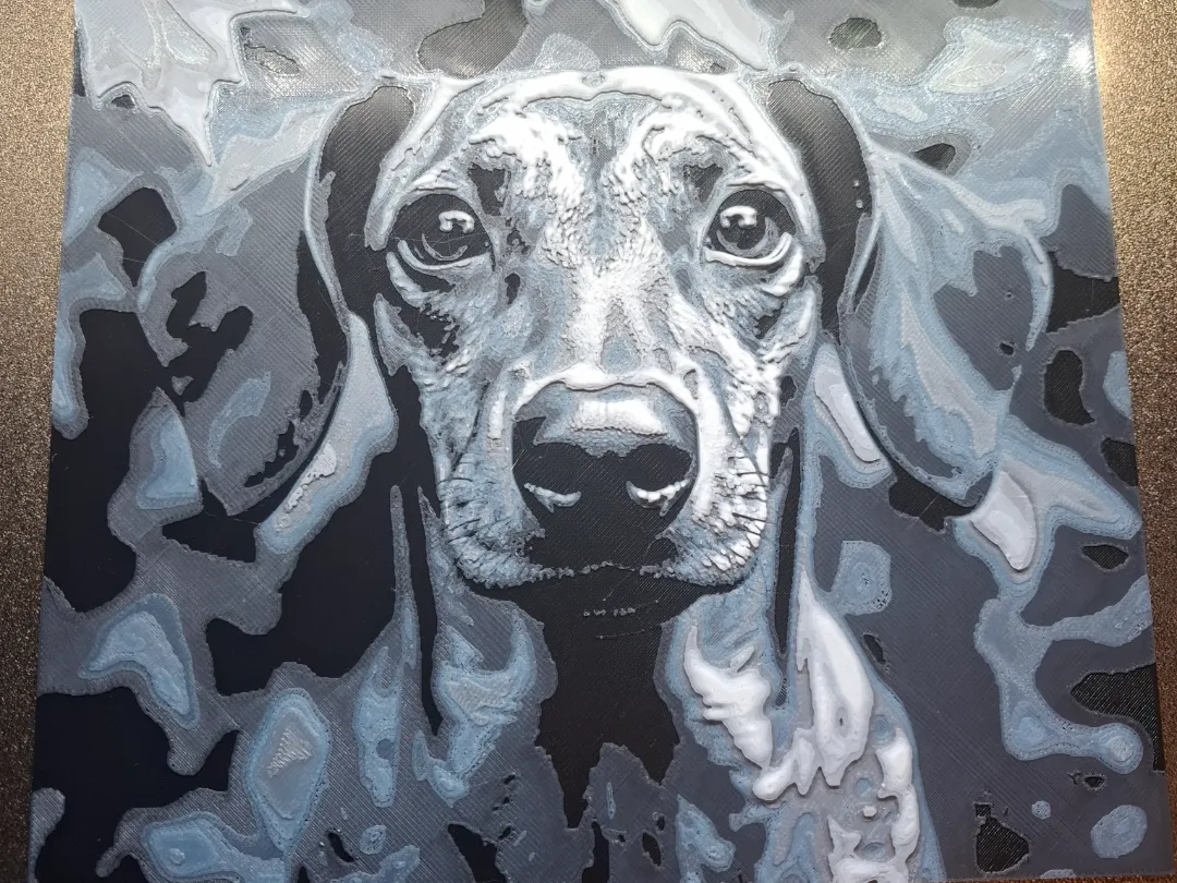 Dachshund Hueforge 200 x 200mm
