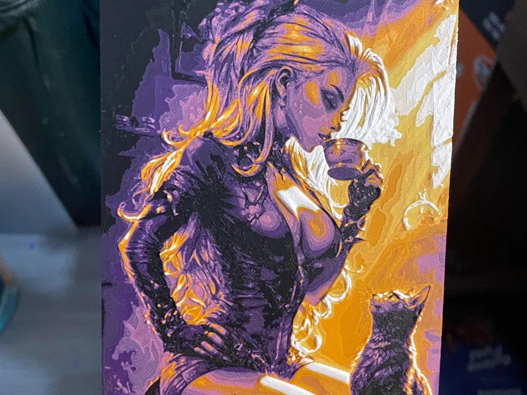 Woman drinking with her Cat Hueforge