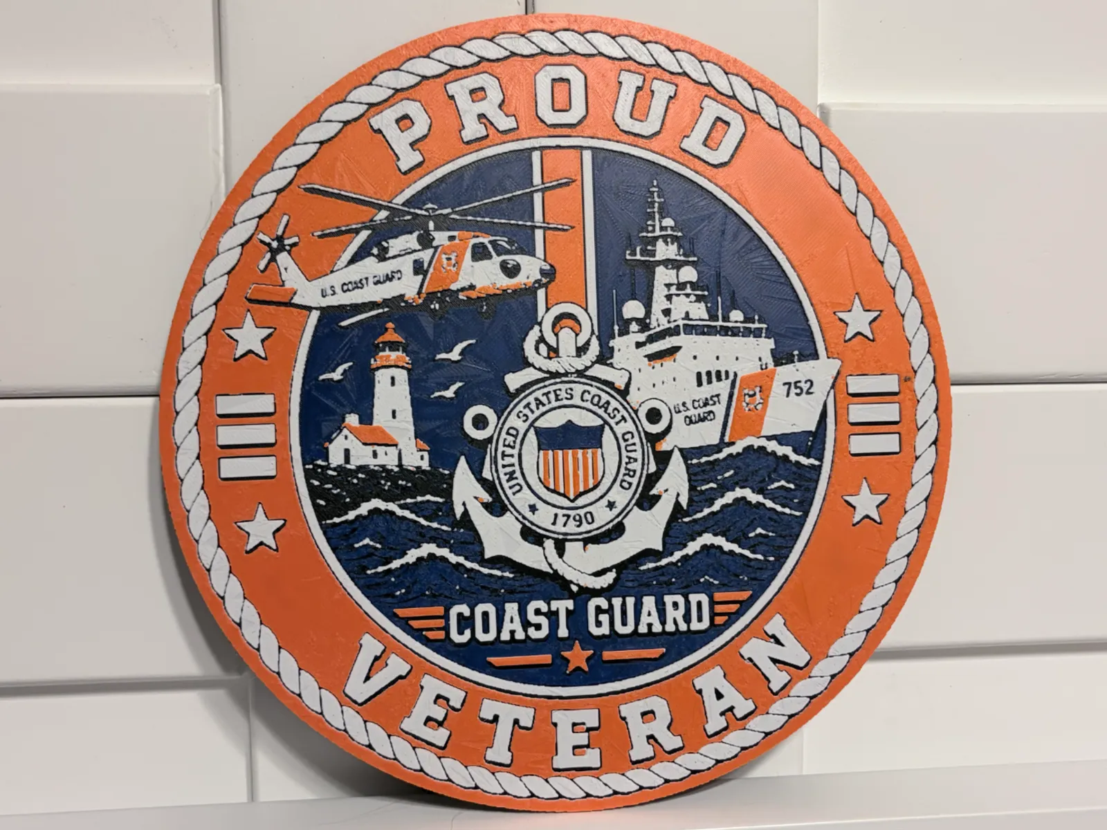 Proud Coast Guard Veteran HueForge