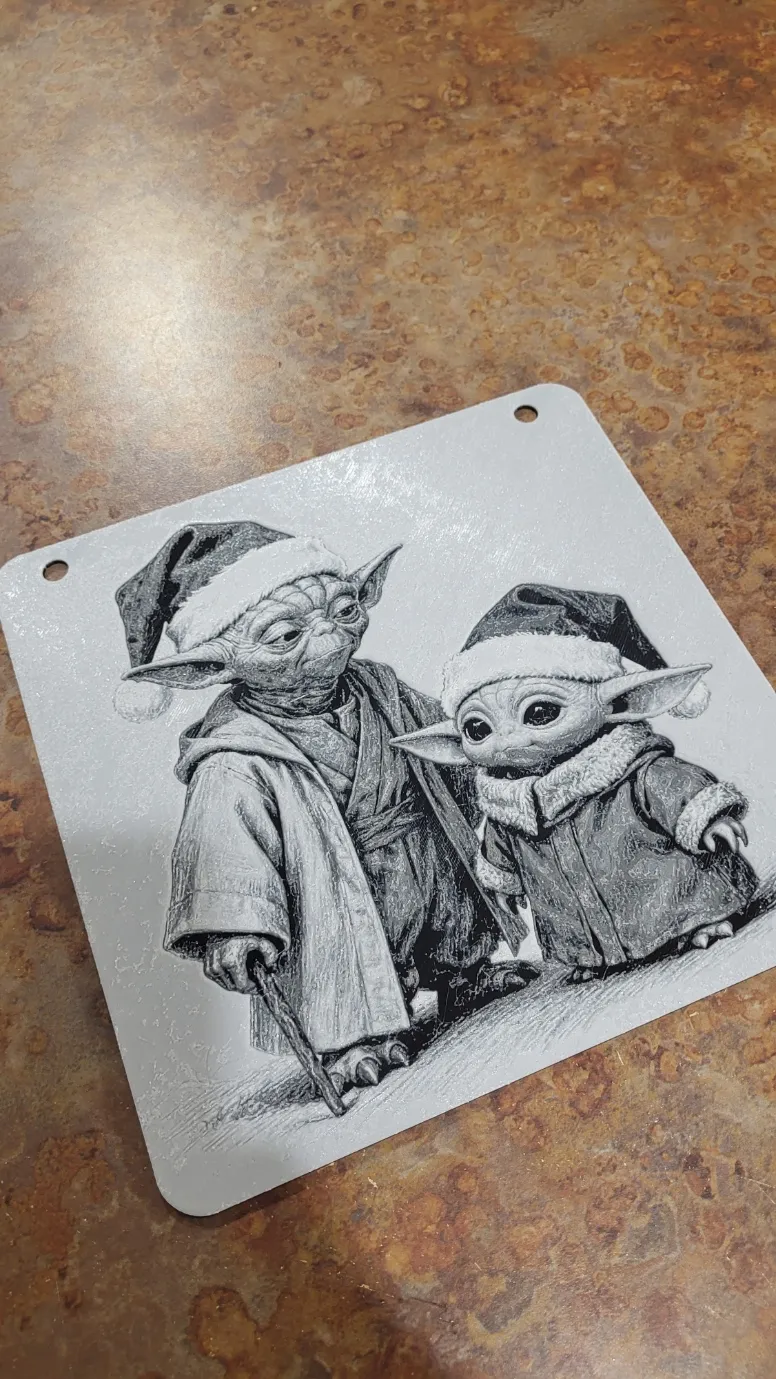 Yoda and Baby Yoda Christmas (Hue forge)
