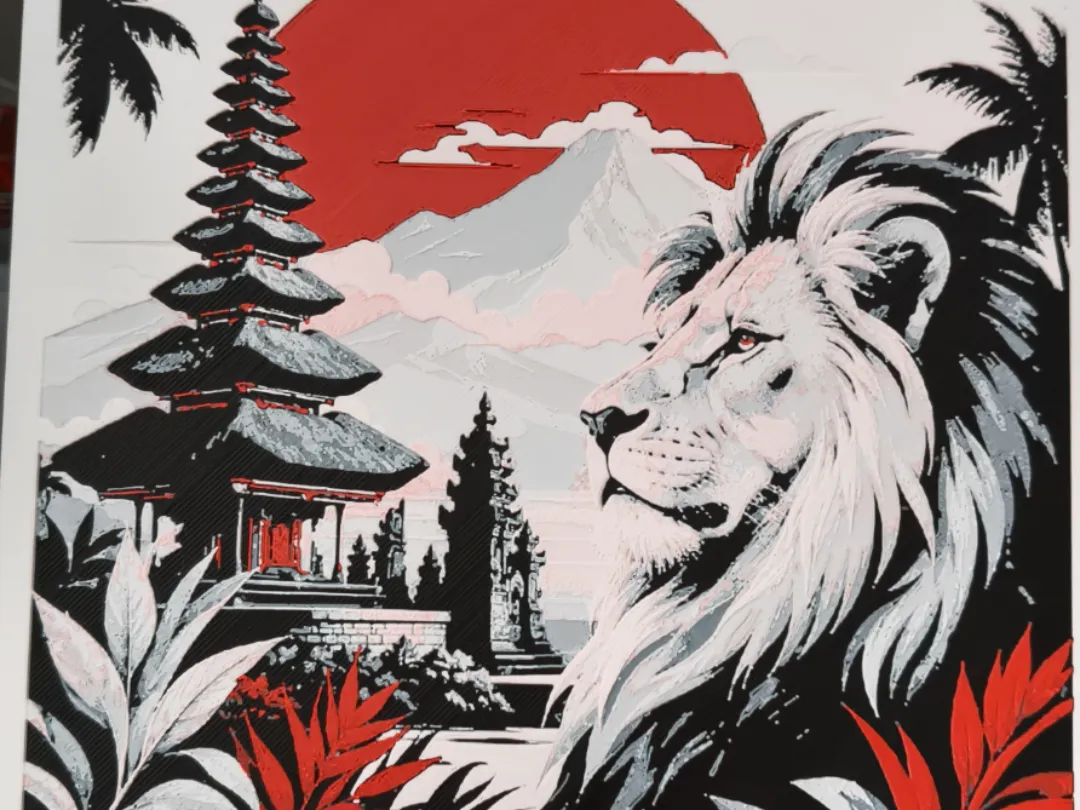 Lion of Bali ColorPop | HueForge Wall Art