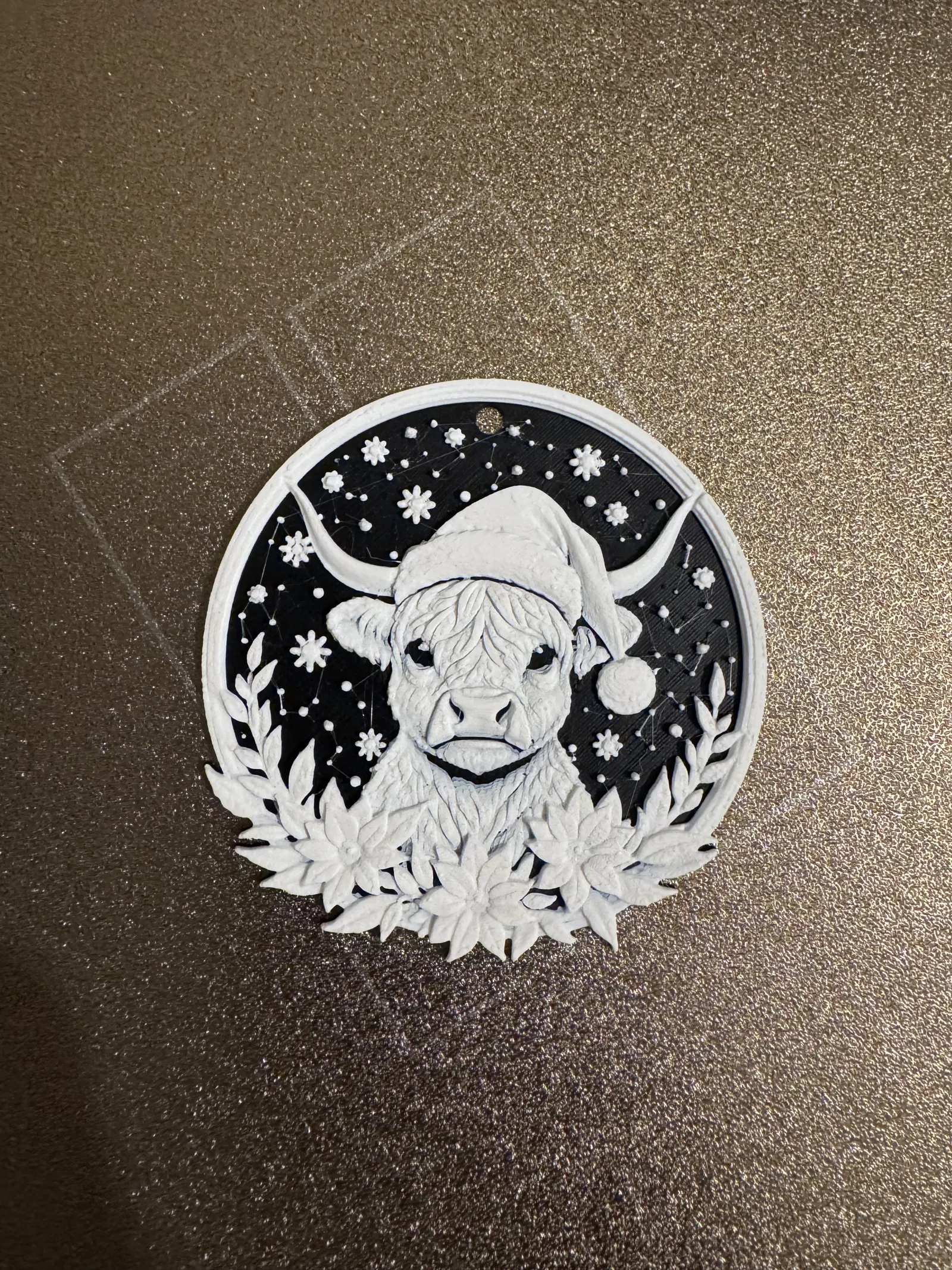 Christmas Highland Cow Decoration