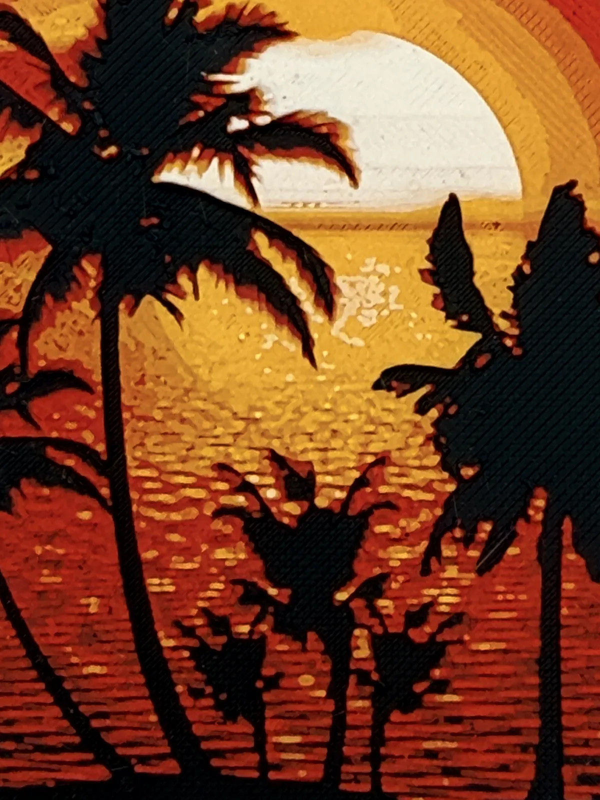 Palm Silhouette Sunset Hueforge