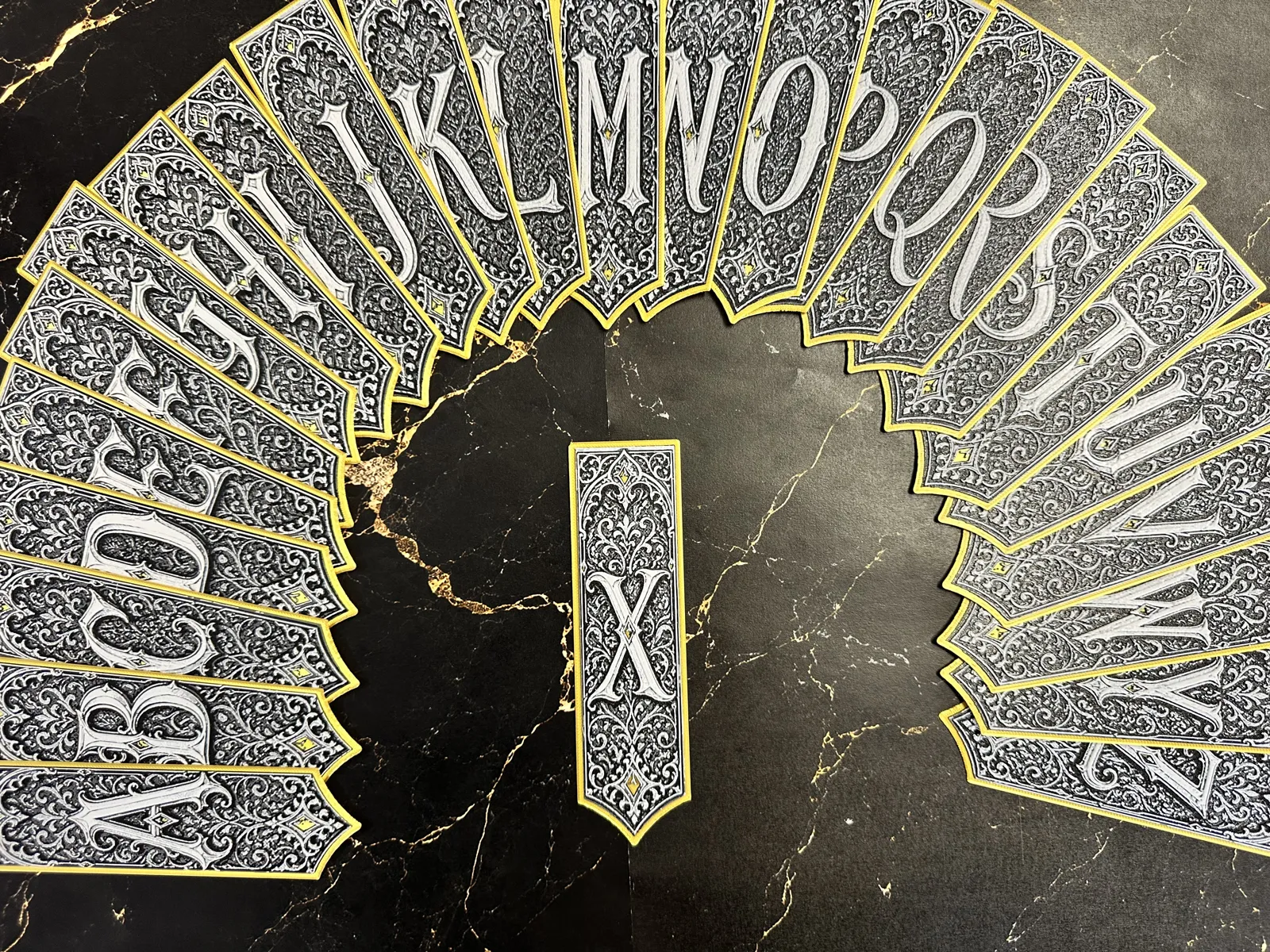 Gothic Letter X Bookmark - HueForge Alphabet