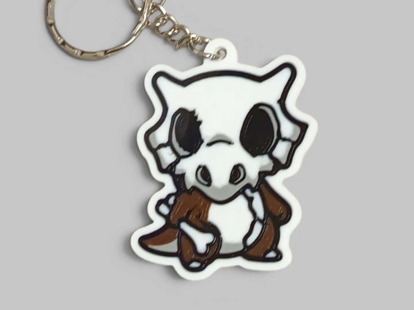Horror Cubone Pokemon Keychain