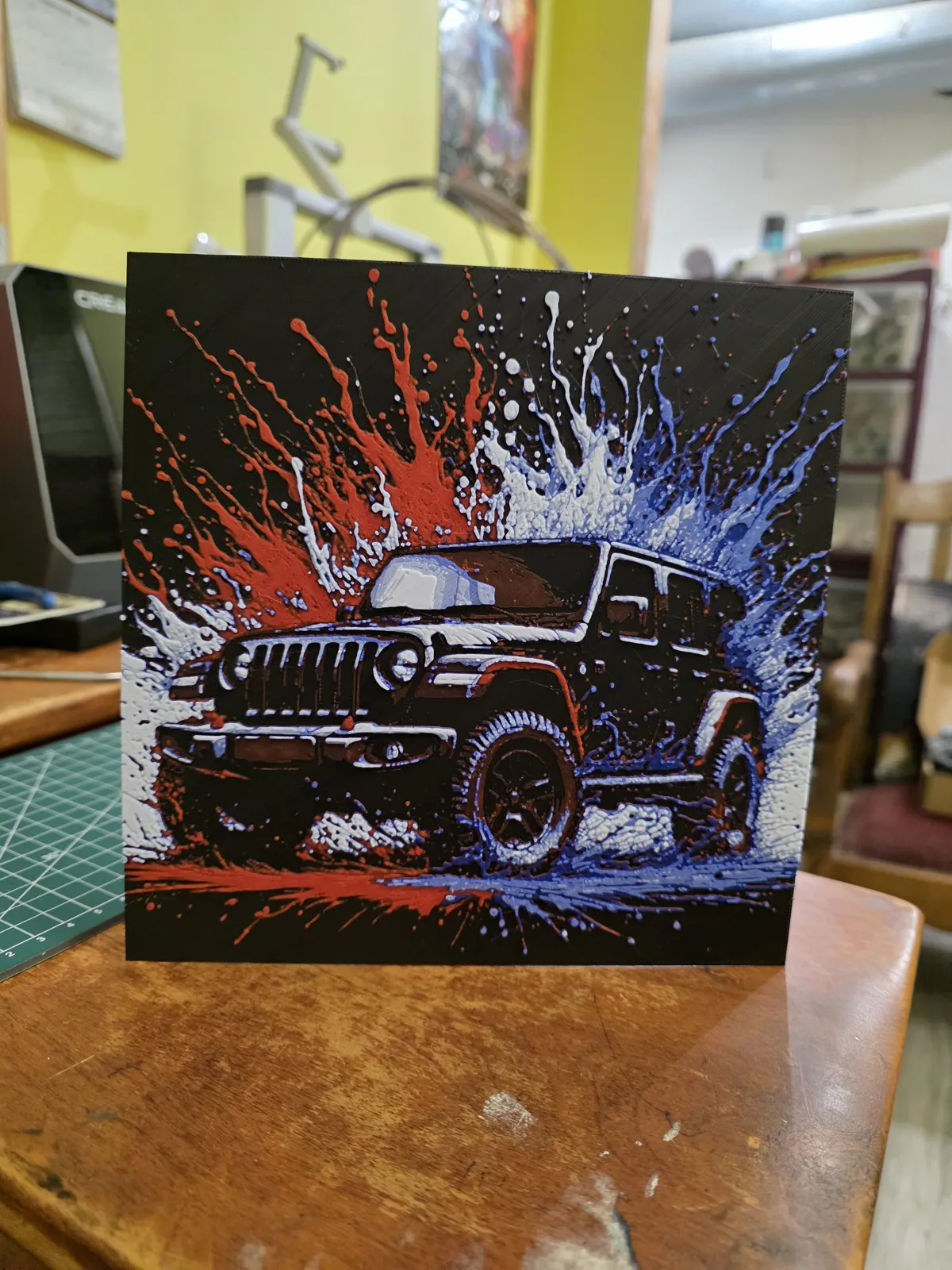 Splash Art Jeep HueForge V3