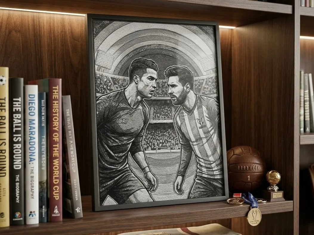 Cristiano Ronaldo VS Lionel Messi - HueForge