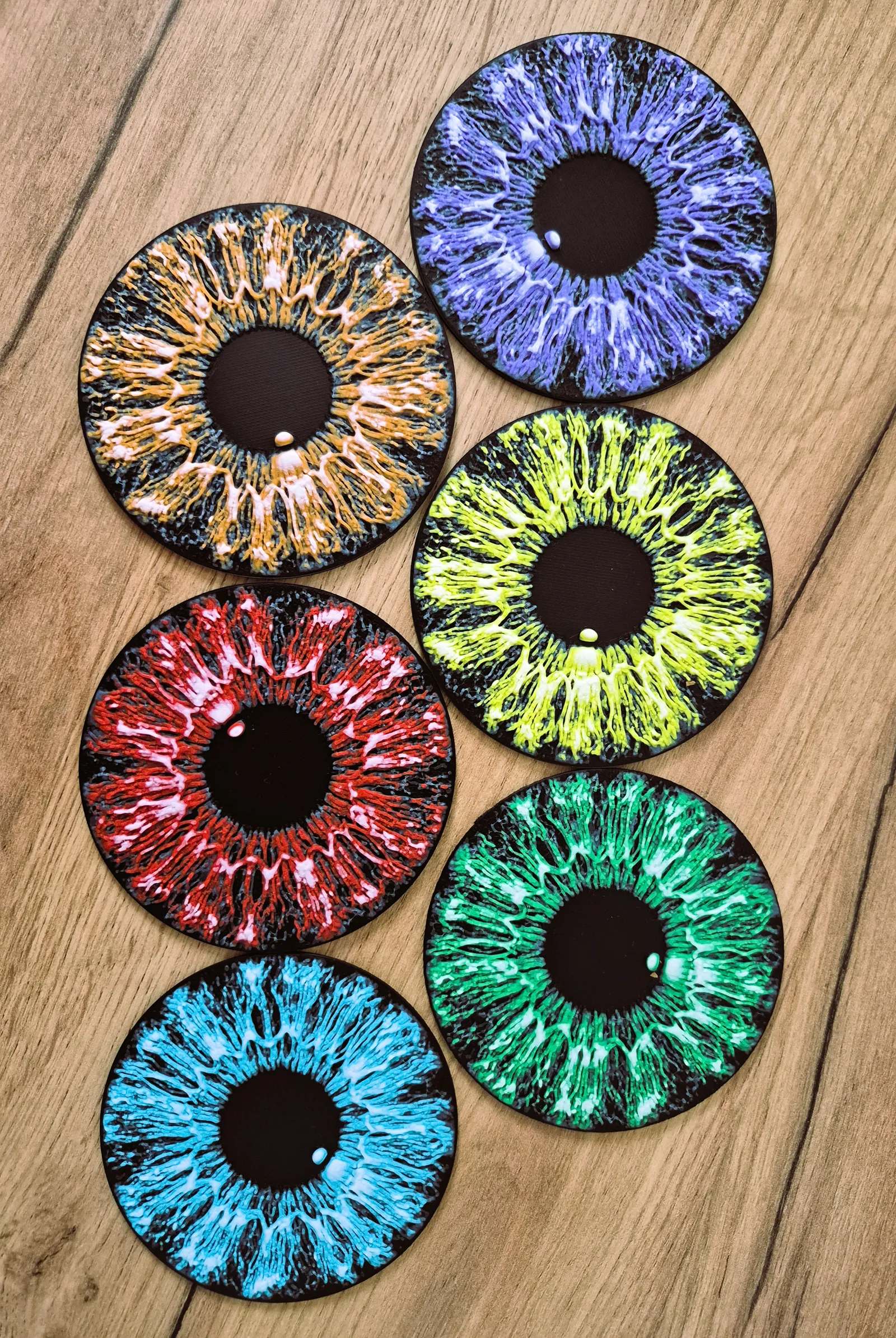 Ultra-Realistic Iris Coasters | Infinite Colors