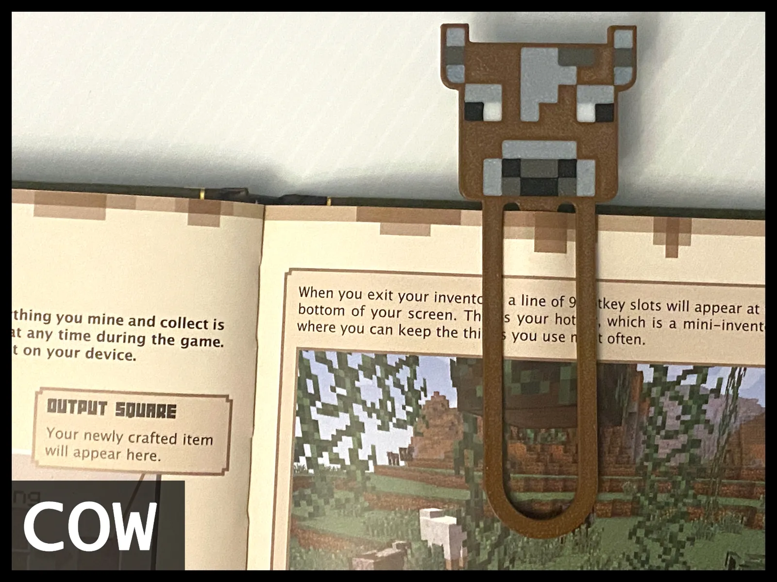 Cow Bookmark - Minecraft