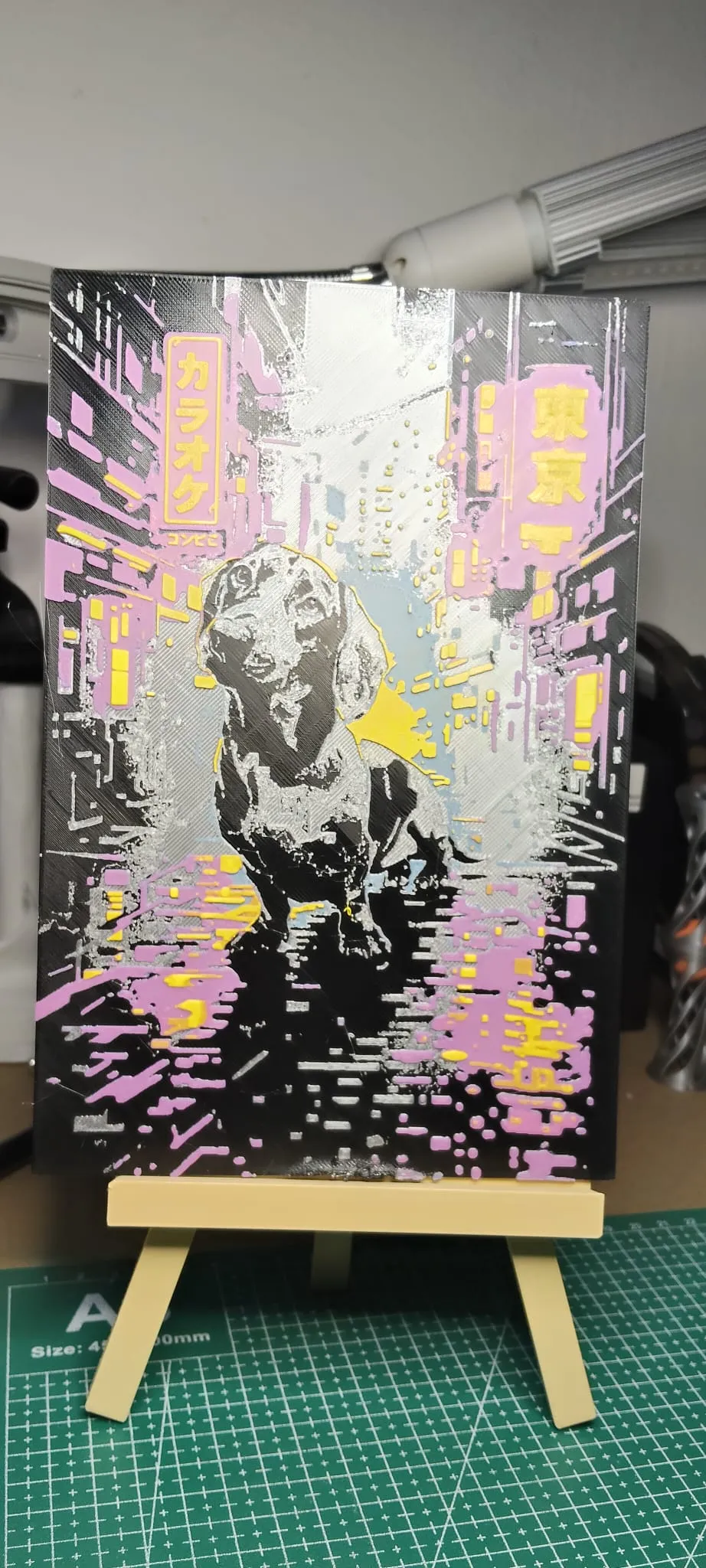 Hue Forge cyberpunk - Dachshund in Tokyo