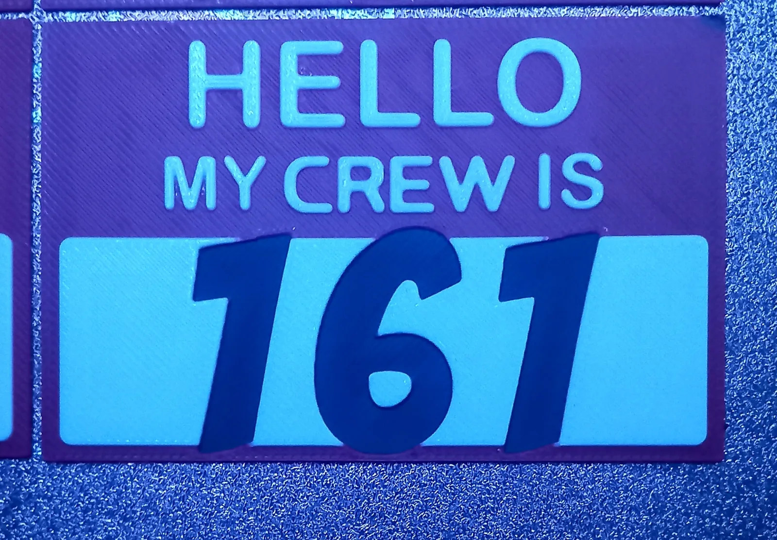 HueForge | 3D printed Sticker "161"