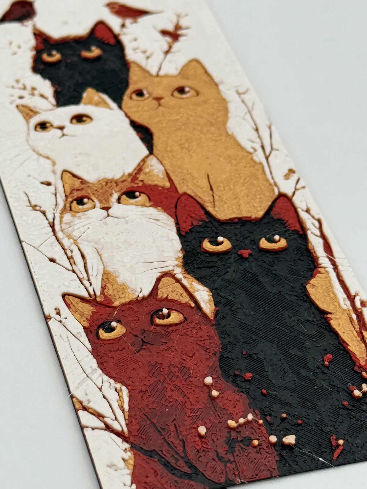 Curious Cat Bookmark Hueforge