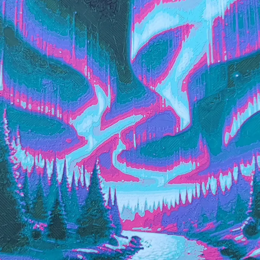 Aurora Borealis Hueforge