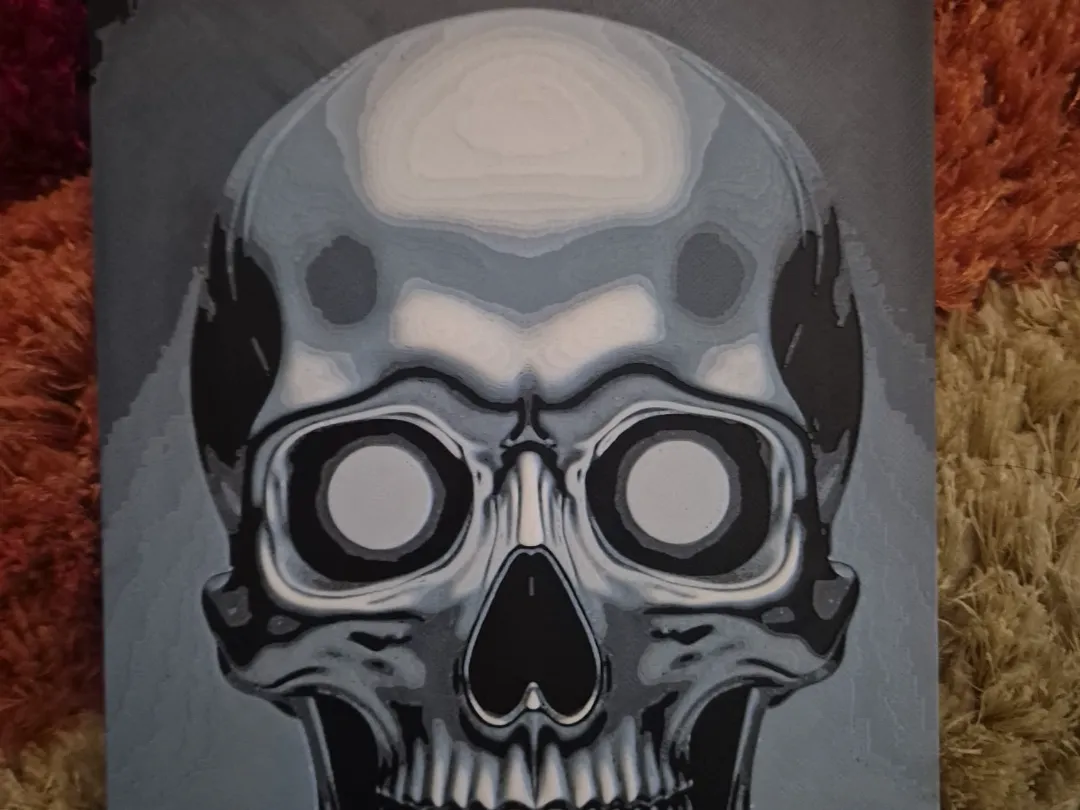 metalic skull hueforge