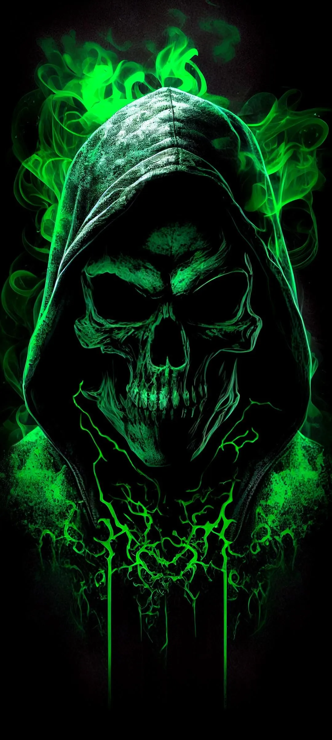 Hooded Skull /Dark Fantasy HueForge Art Print