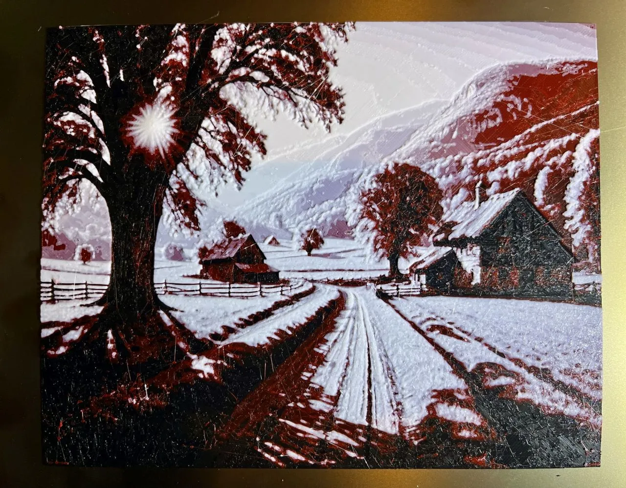 Path through the countryside - HueForge (3 colors only)