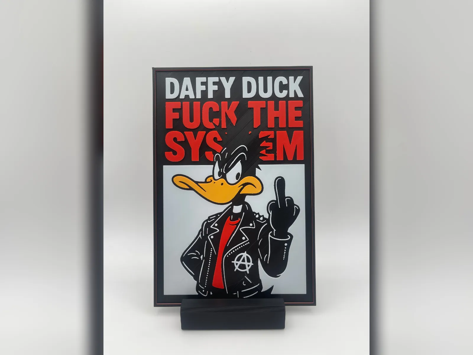 Daffy Duck: F*ck the System hueforge print