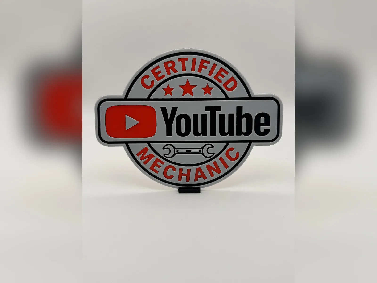 Certified YouTube Mechanic Hueforge Sign