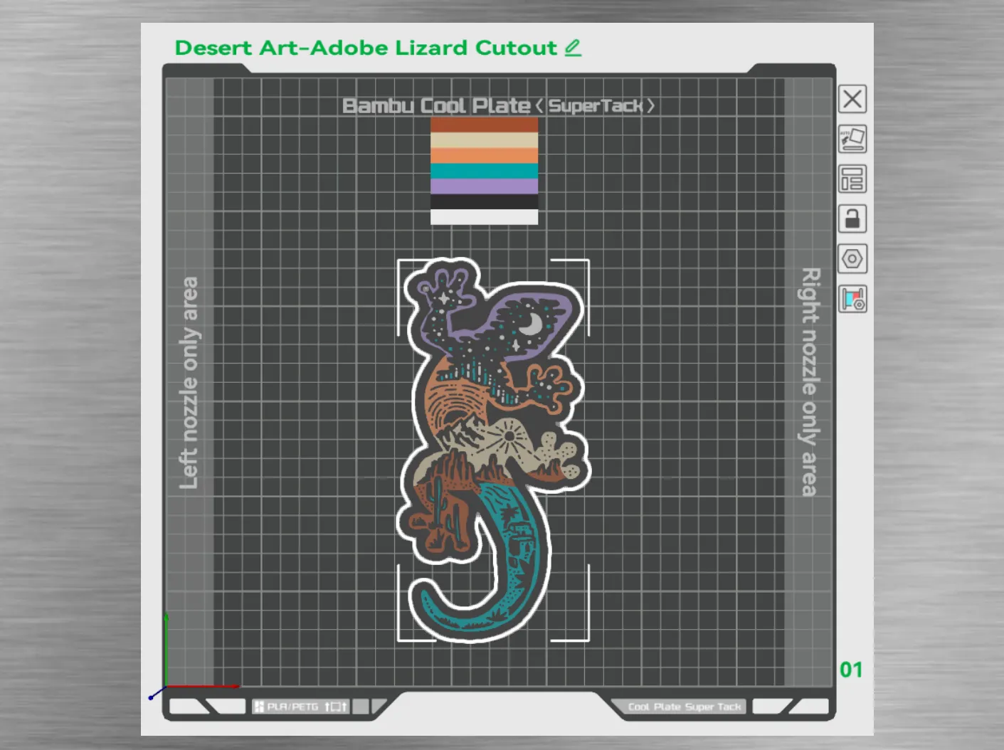 Tribal Lizard-Cutout