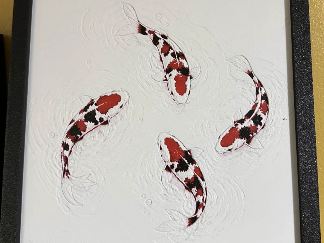Koi Carp hueforge (filament painting) 4 - colours