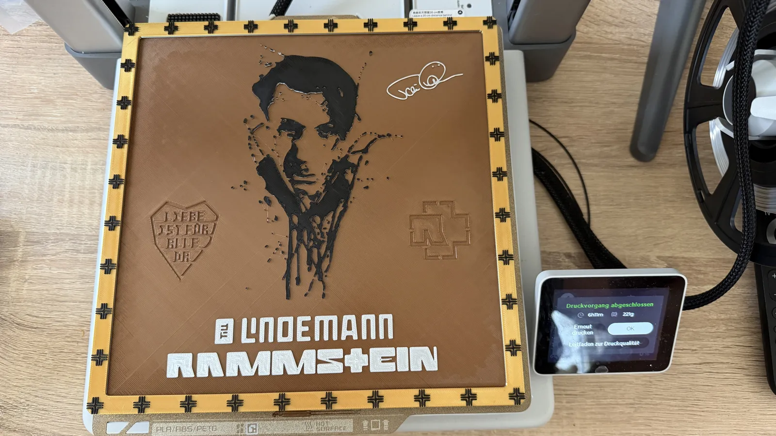 Till Lindemann / Rammstein Tafel