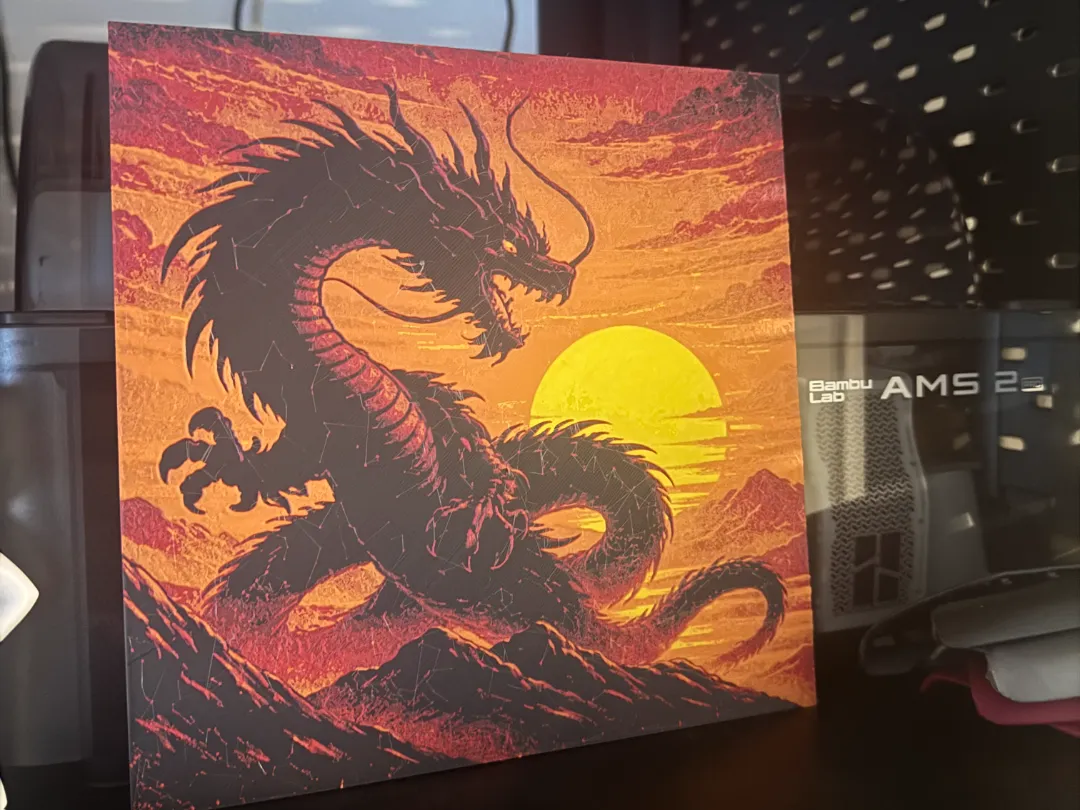 Hueforge dragon
