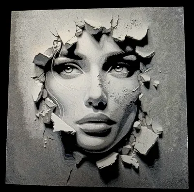 Face in the wall hueforge