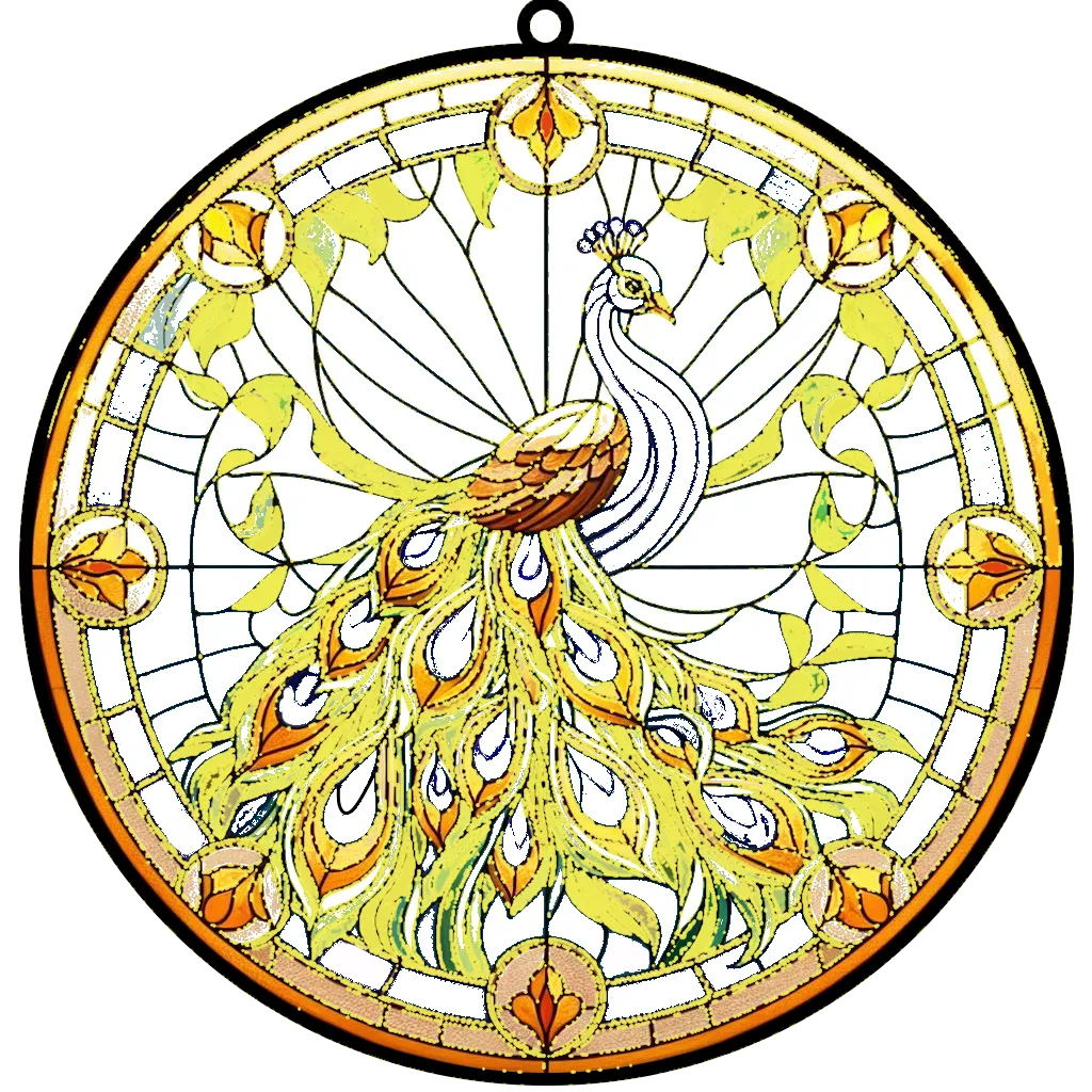 Stained Glass Peacock
