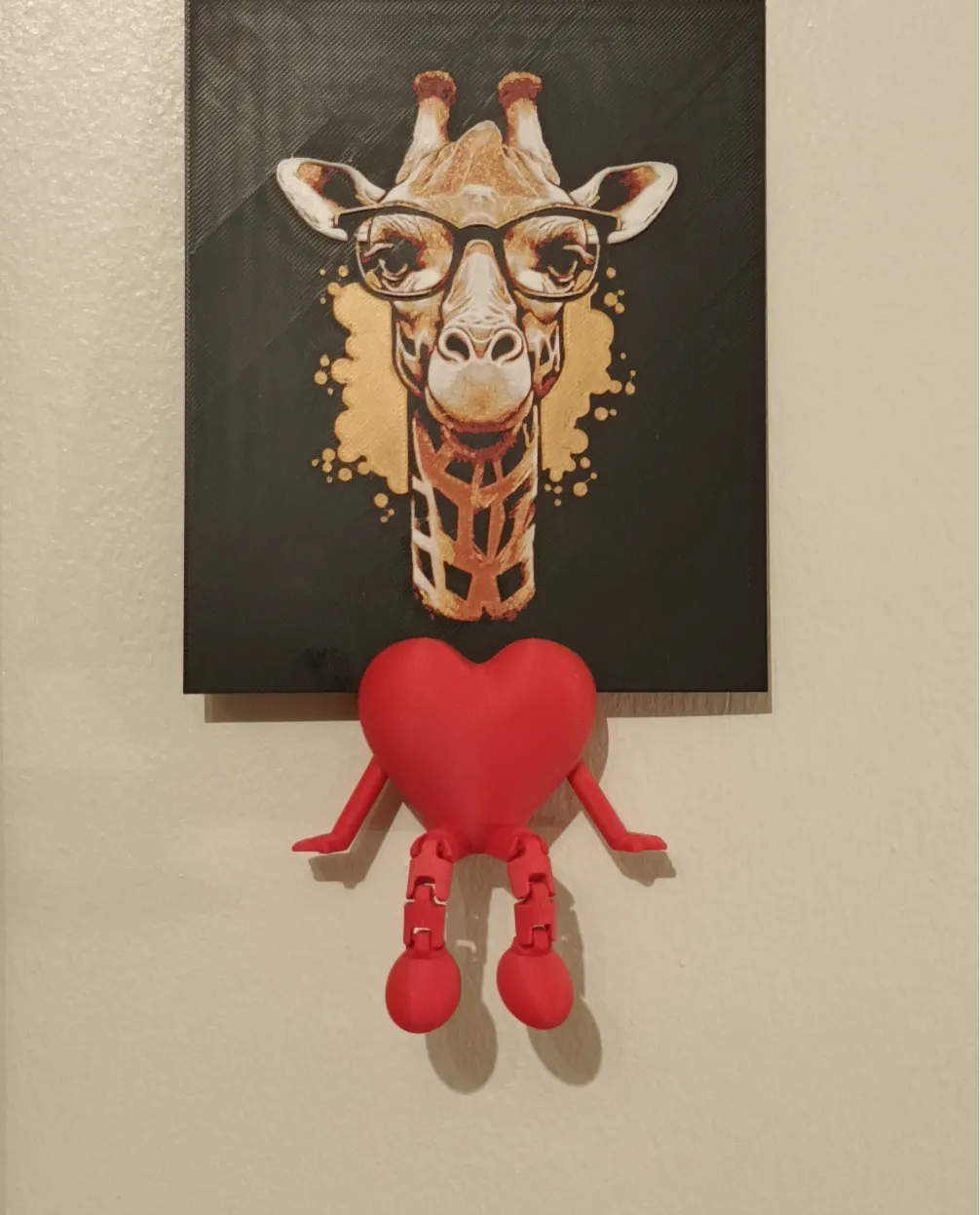 remix - heart flexi legs photo note hueforge stand