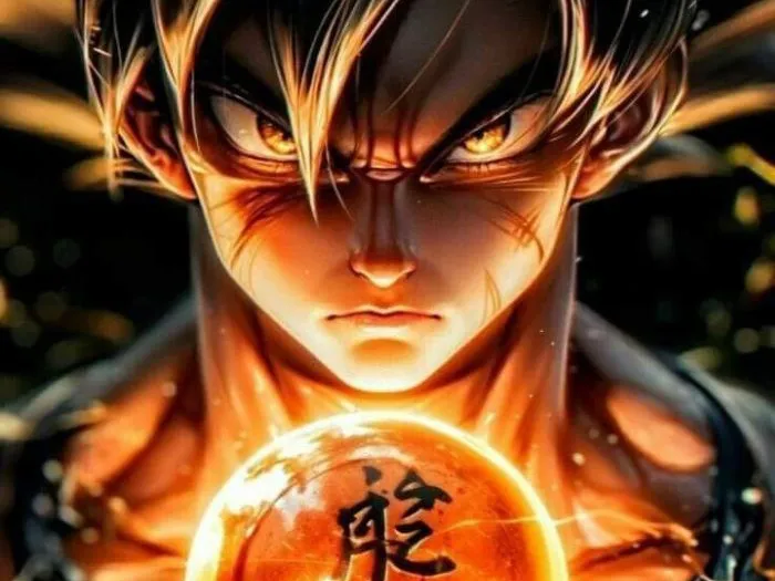 تابلو دیواری «Goku con bola hueforge»