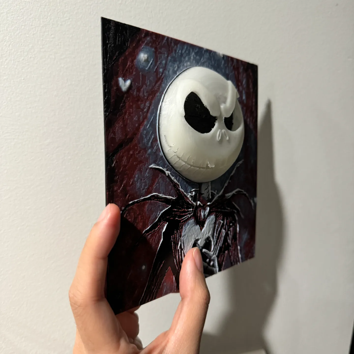 Jack Skellington Pop Out Print - Print in Place Hueforge Hybrid