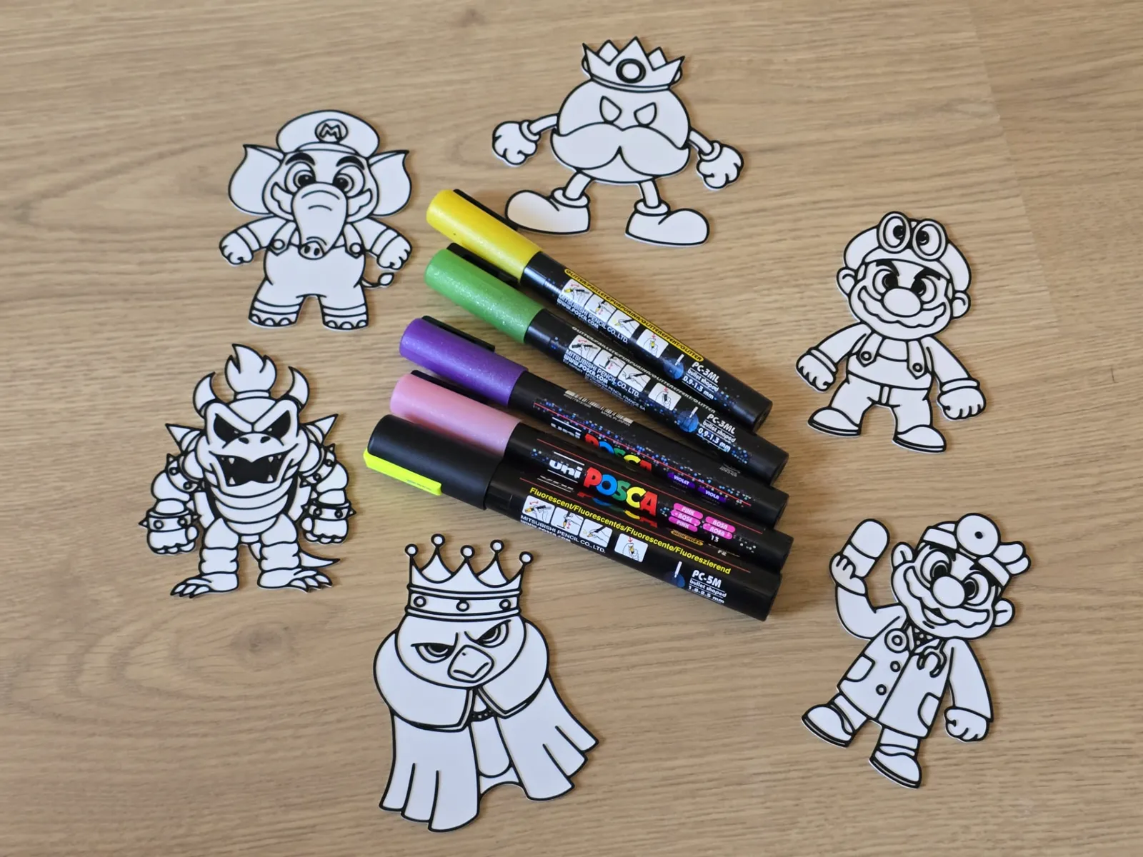 Mario Friends Coloring Paint Set DIY Craft