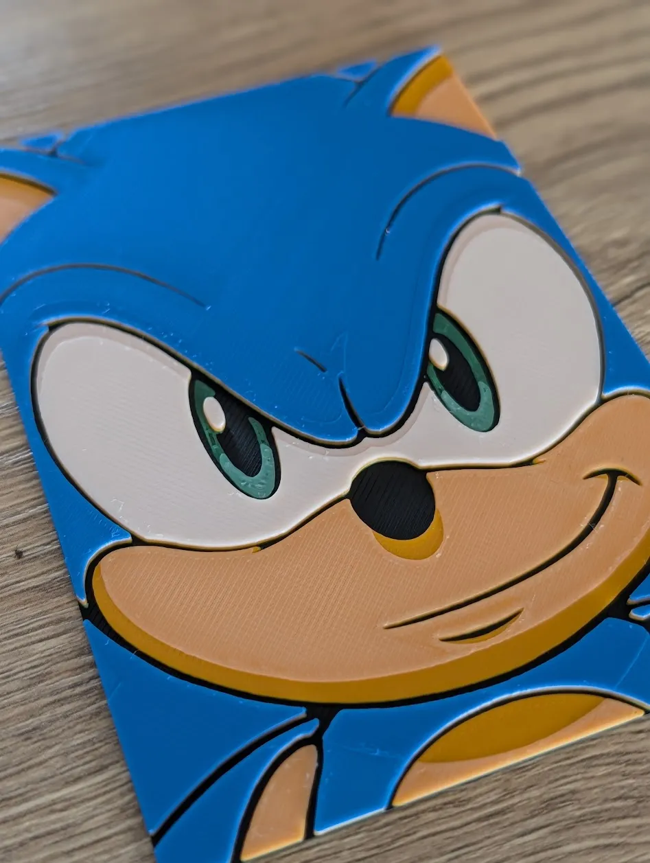 Sonic, Tails & Knuckles Hueforge & Frame