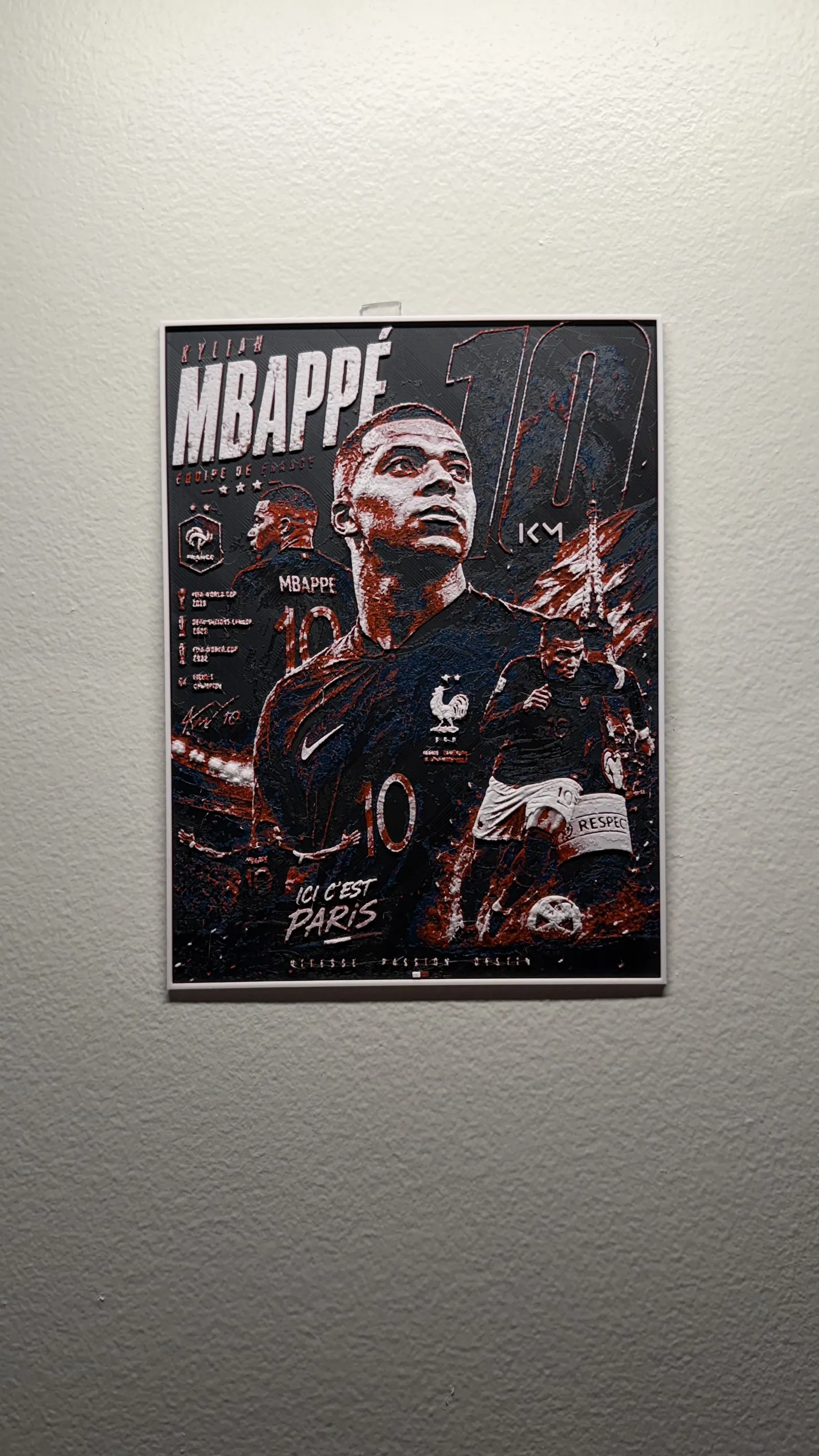 Kylian Mbappé France WorldCup Player Card HueForge