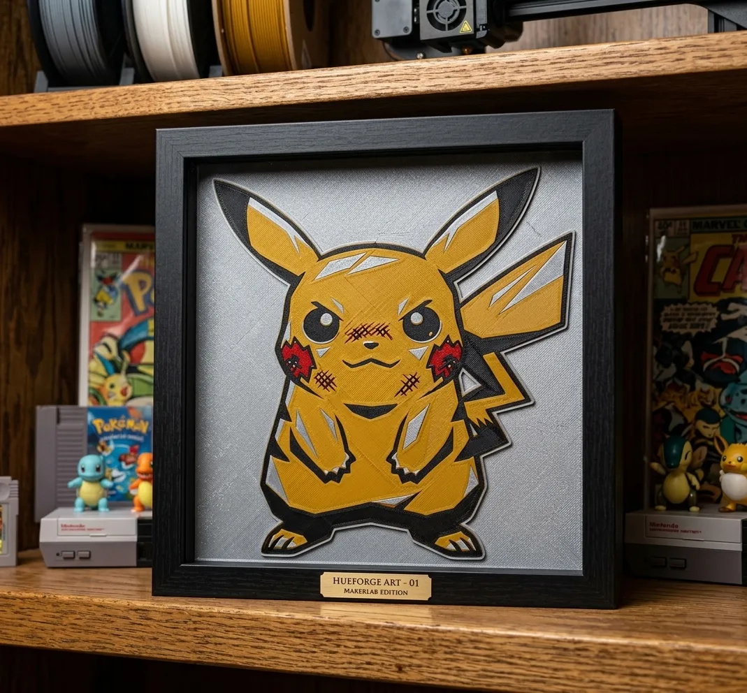 Arcane Style Pokemon Pikachu Fan Art – HueForge 3D