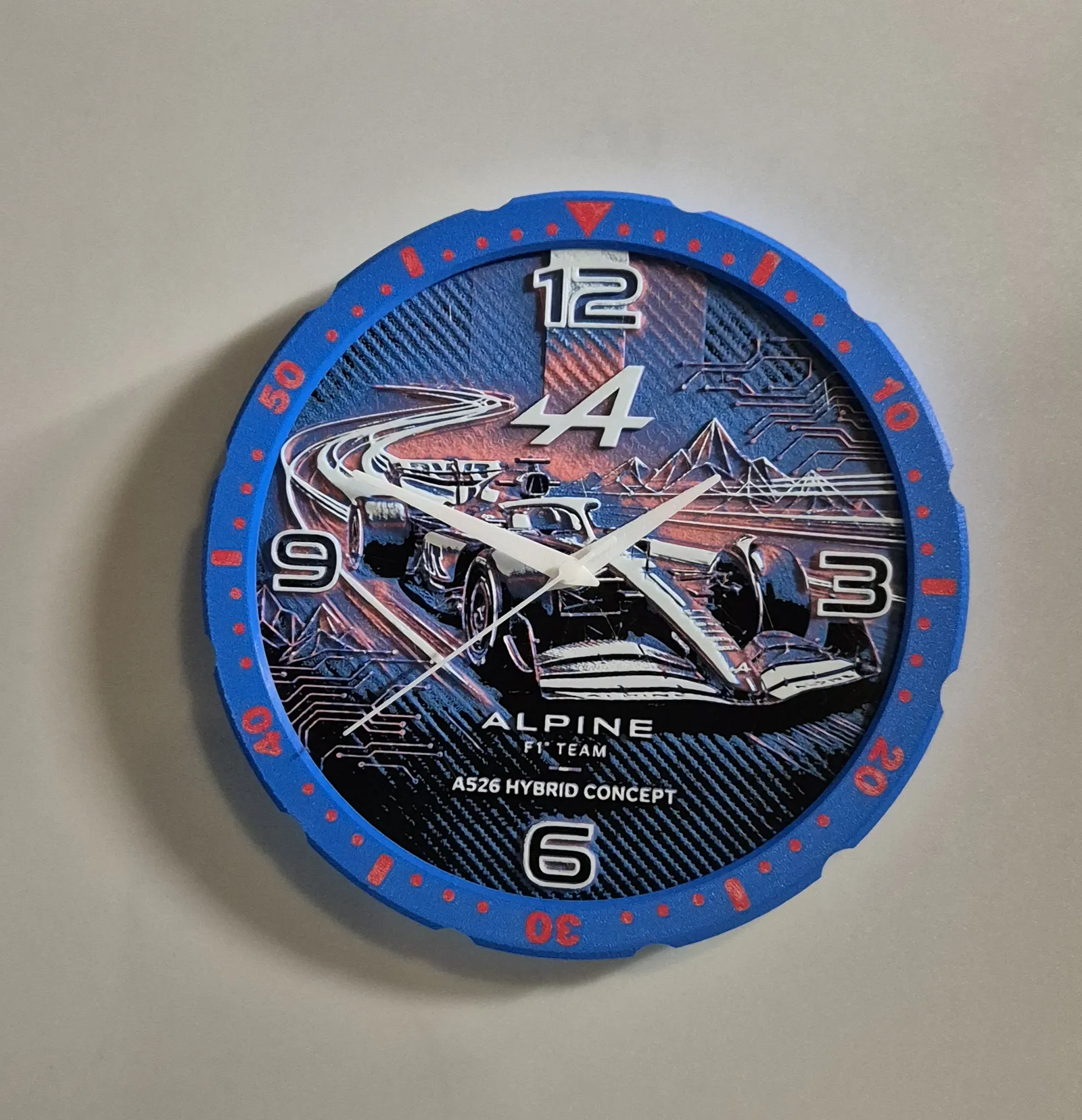 Alpine F1 Team Wall Clock (HueForge), F1, formula