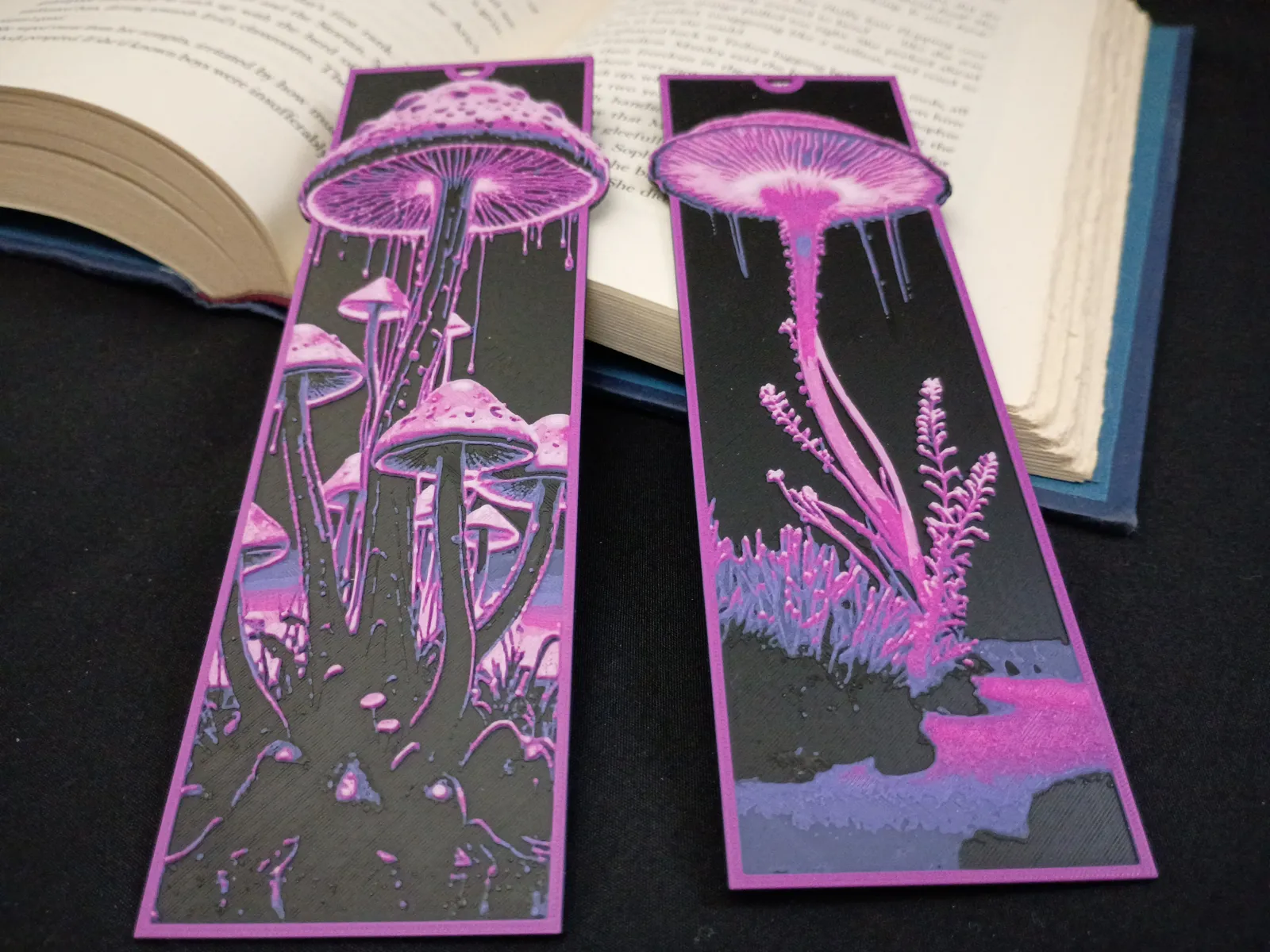 Iridescent Mushrooms Bookmark Set