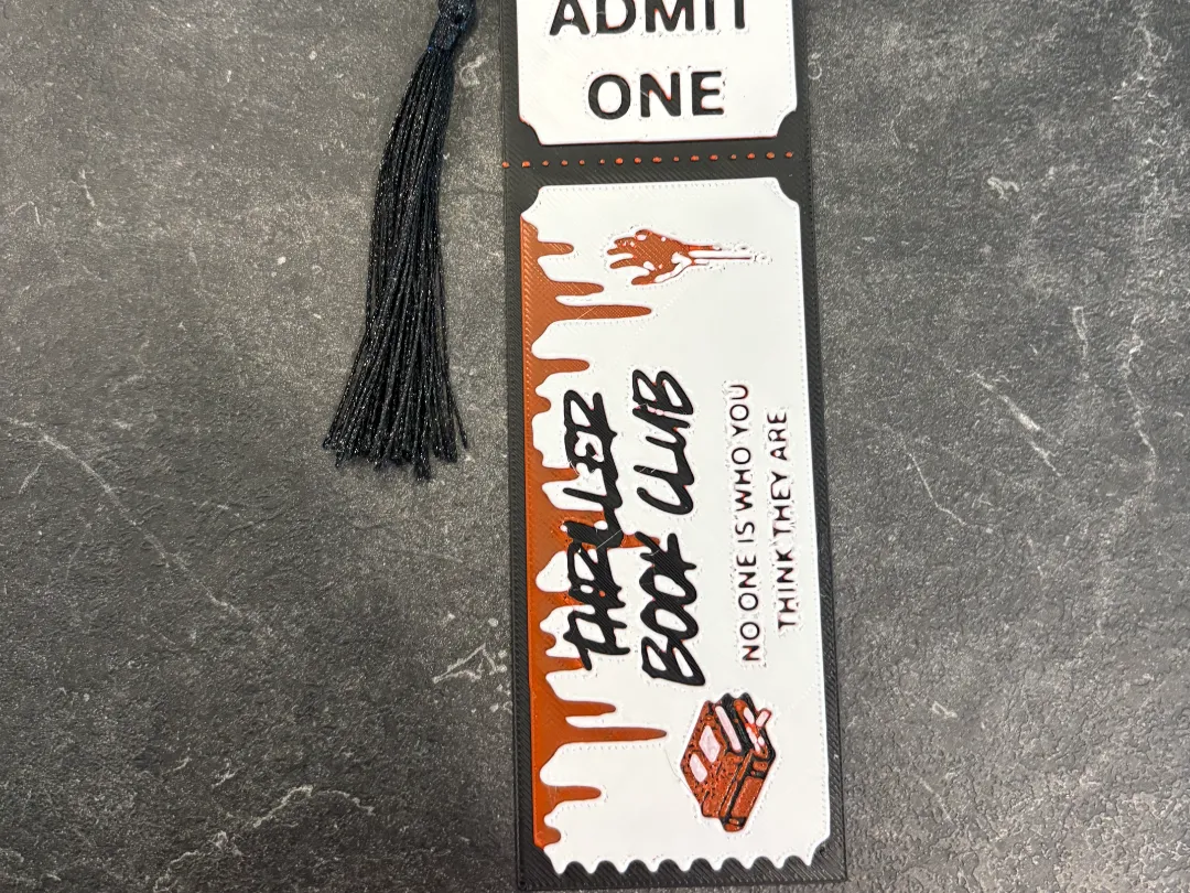 Thriller Club Ticket Bookmark Hueforge