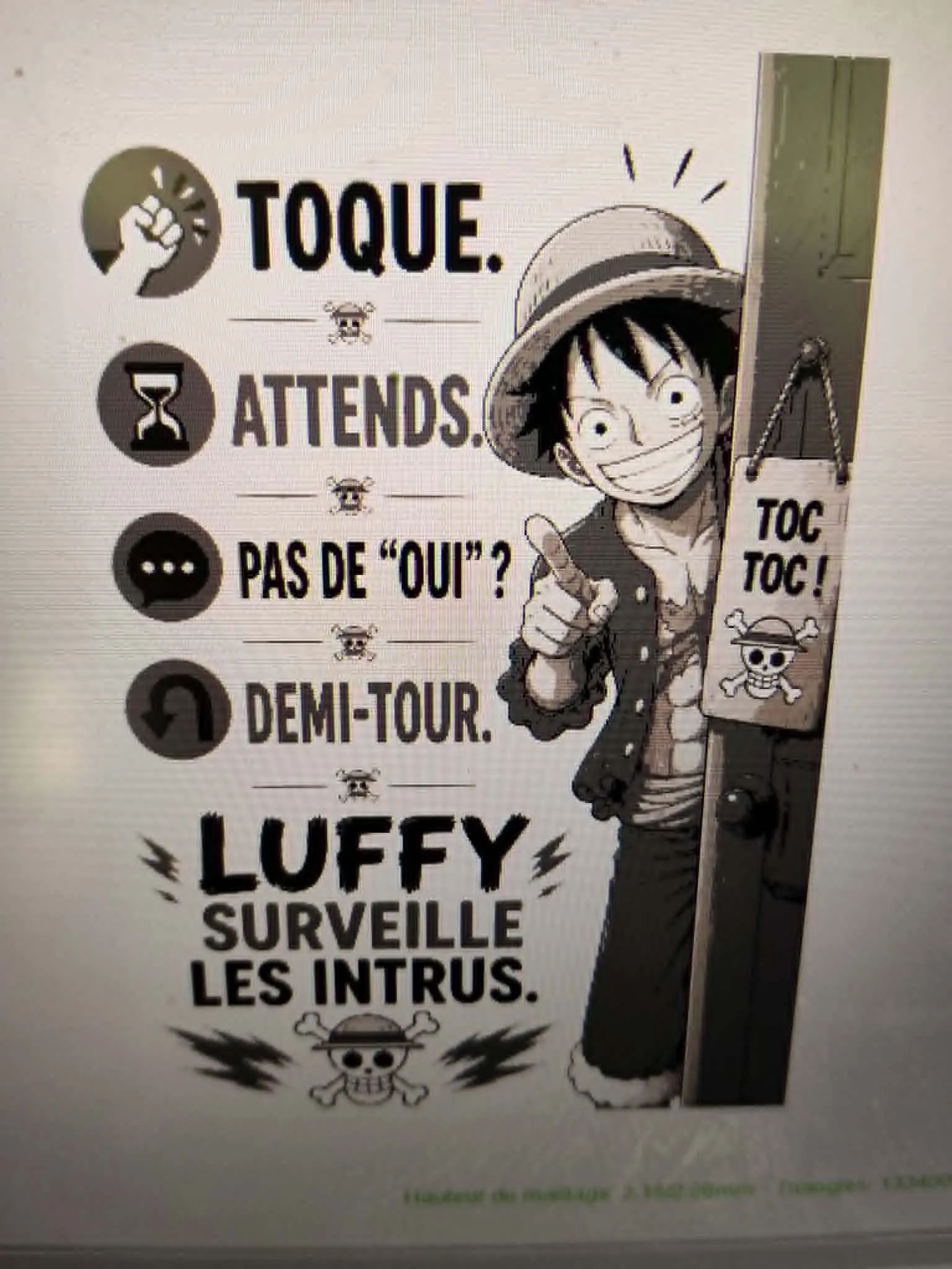 luffy porte pancarte hueforge ams non obligatoire