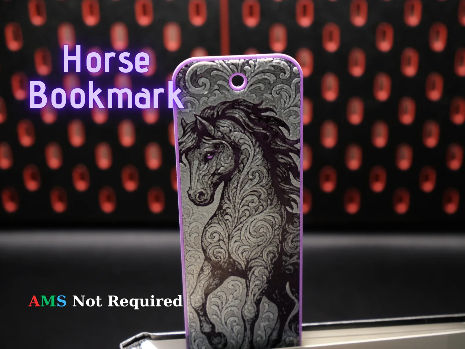 Ornamental Horse - Hueforge Bookmark