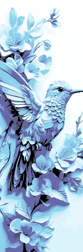 The beauty of the Hummingbird - Flying amongst the flowers - Set of 3 Bookmarks