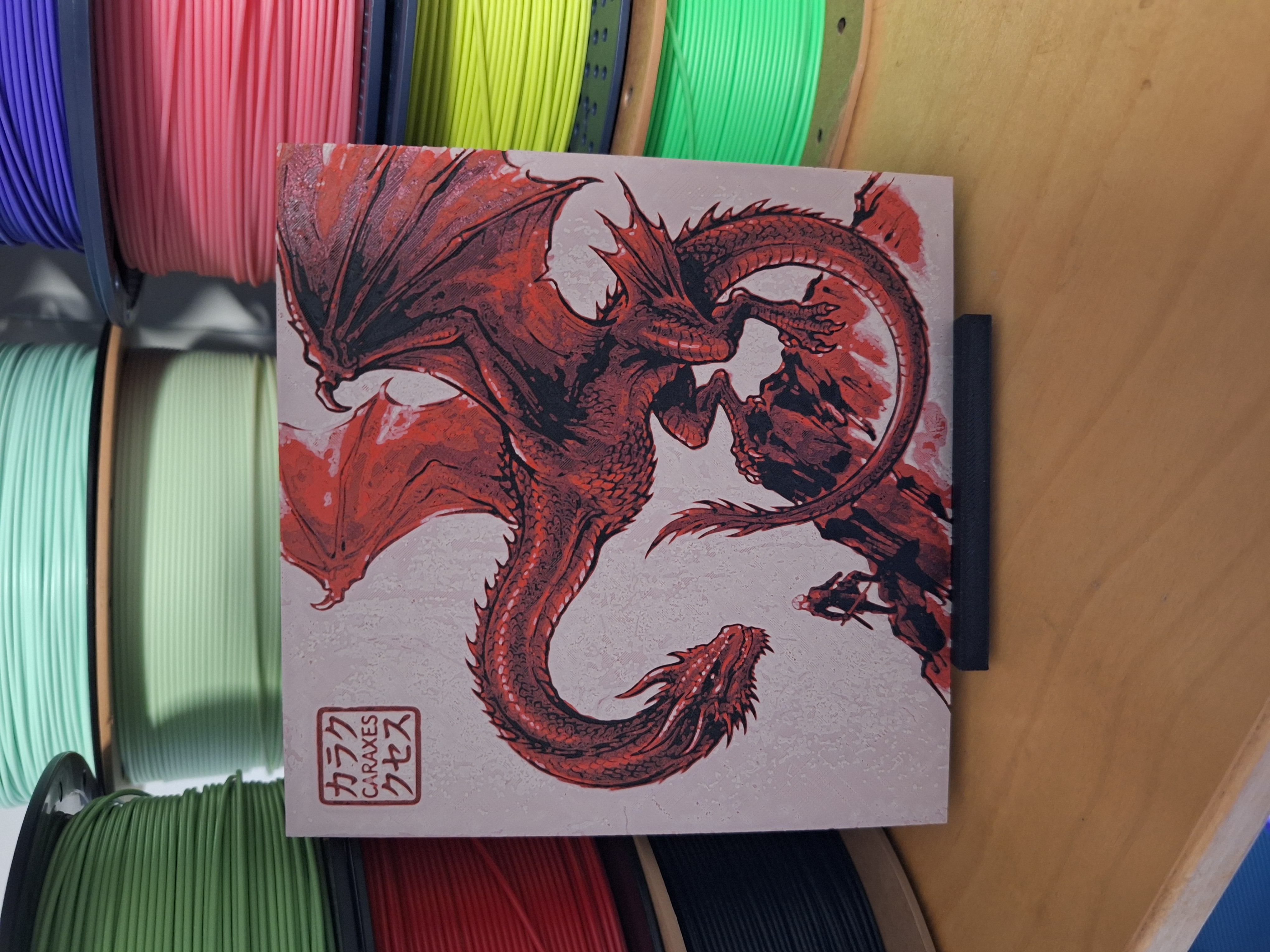 Fire and Blood - Hueforge Wall Art