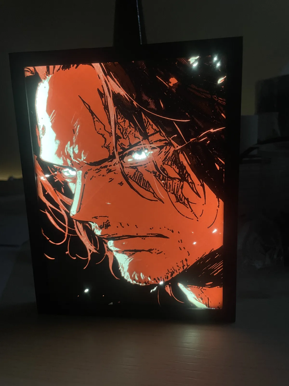 One Piece Shanks Lightbox Neon Frame